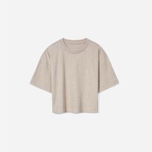 Everlane organic cotton cropped tee in tan